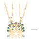2Pcs/Set Magnetic Couple Necklace Unicorn Shaped Magnet Couple Necklace Jewelry