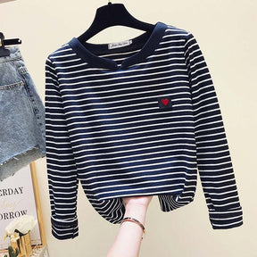 Casual Women T-Shirt Long Sleeve Style Slim Basic Cotton Tshirt Top Womens Clothing