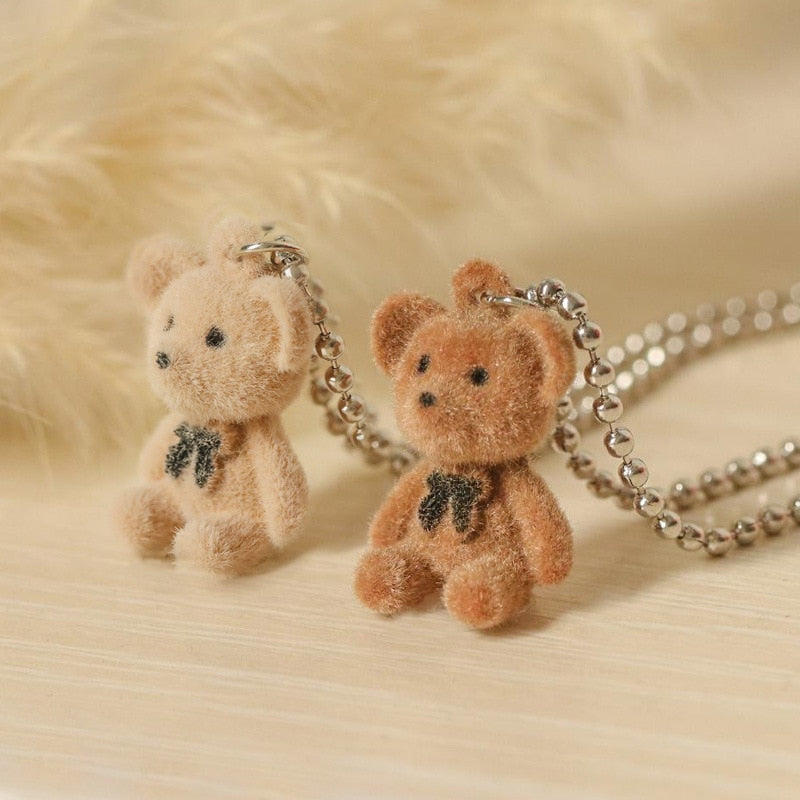 Monili svegli del collare della collana del pendente dell'orso della peluche