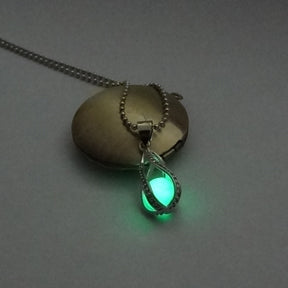 Hollow Luminous Stone Gem Charm Jewelry Pendant Necklace Gifts