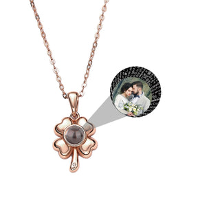 Customized 925 Silver photo Projection Necklace Couple Memory Gifts