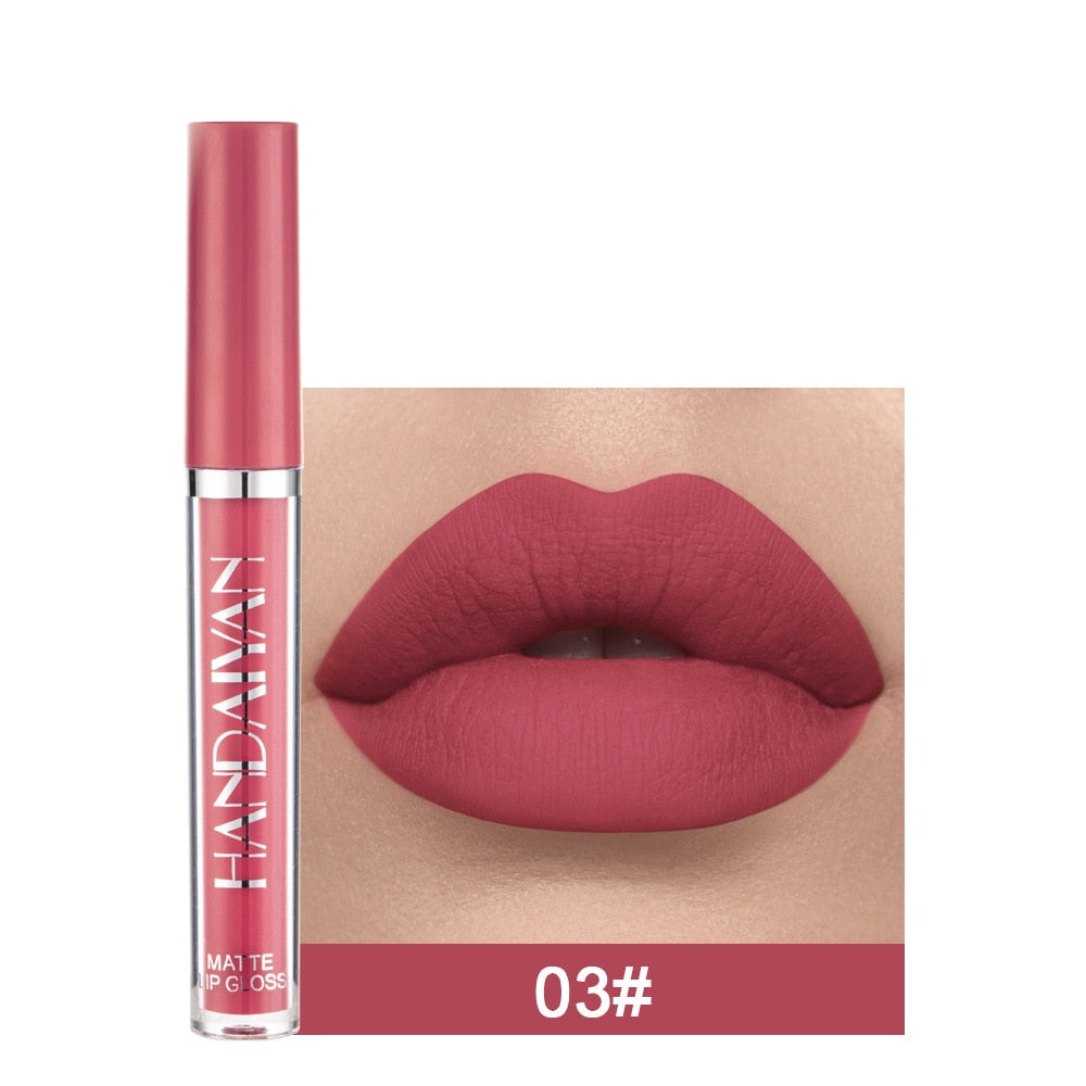 12 Farben Sexy Flüssiger Lippenstift Matte Wasserdichte Lipgloss Nude Make-up-Kosmetik