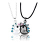 2Pcs/Set Magnetic Couple Necklace Unicorn Shaped Magnet Couple Necklace Jewelry