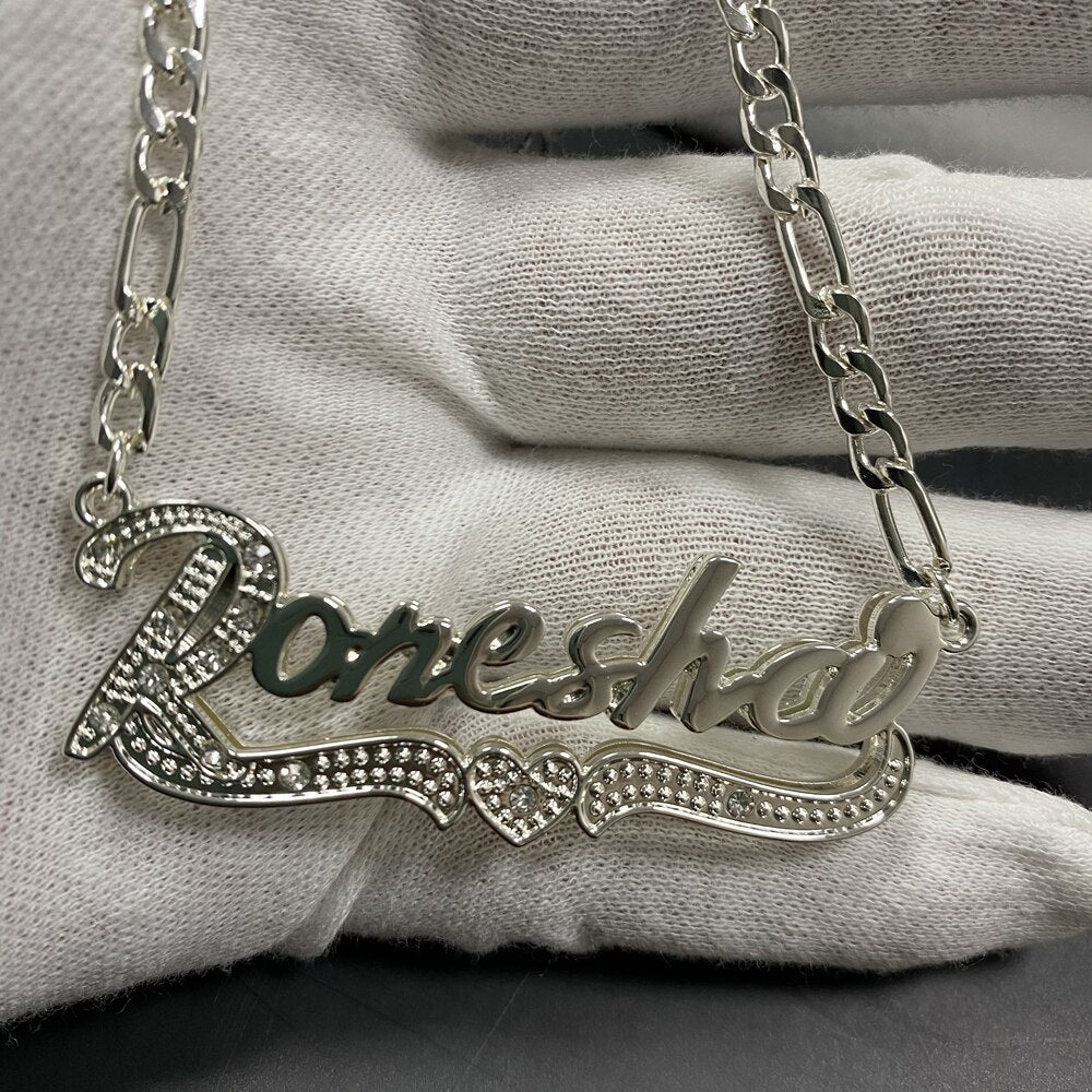 name necklace silver for guys