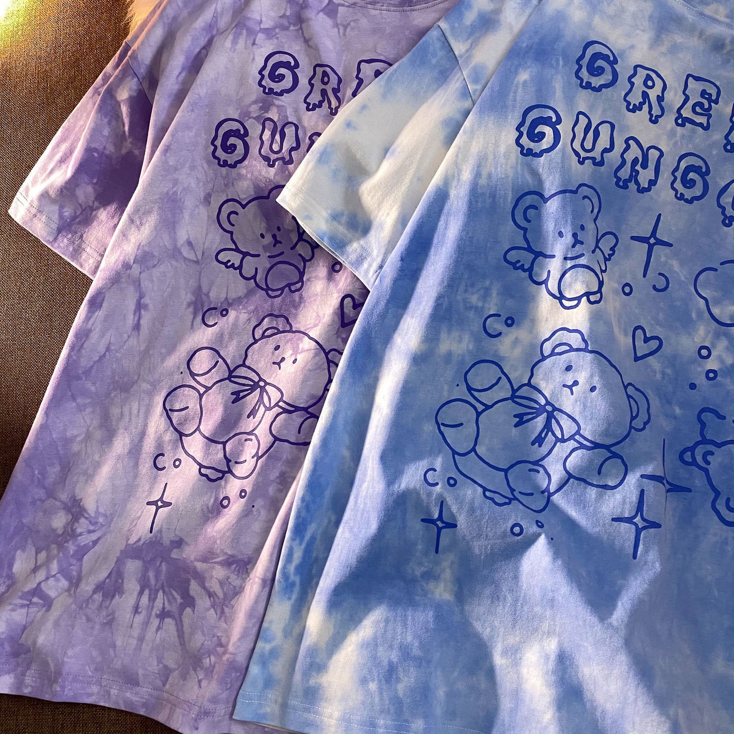 Summer women's short-sleeved Female t-shirt harajuku Streetwear Top tie-dye oversized Tshirts