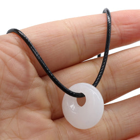 Natural Malachites Rose Quartzs Pendant Necklace Simple Stylish Pendant Necklace