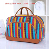 Women Travel Bags PU Leather Large Capacity Waterproof Print Luggage Duffle Bag