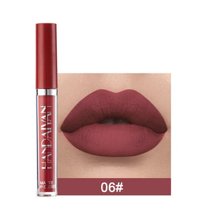 12 Farben Sexy Flüssiger Lippenstift Matte Wasserdichte Lipgloss Nude Make-up-Kosmetik