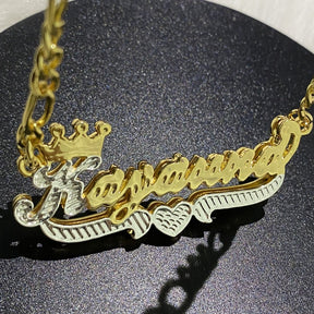 14k white gold name necklace