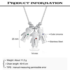 Collana con nome pendente per ragazza ragazzo Regalo personalizzato per gioielli Birthstone