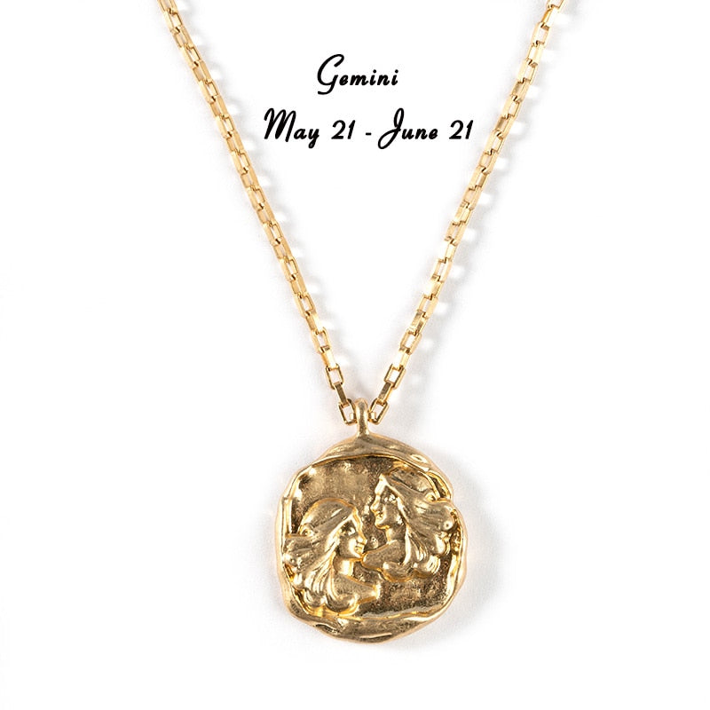 twelve zodiac signs necklace