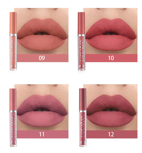 12 Colors Sexy Liquid Lipstick Matte Waterproof Lipgloss Nude Makeup Cosmetic