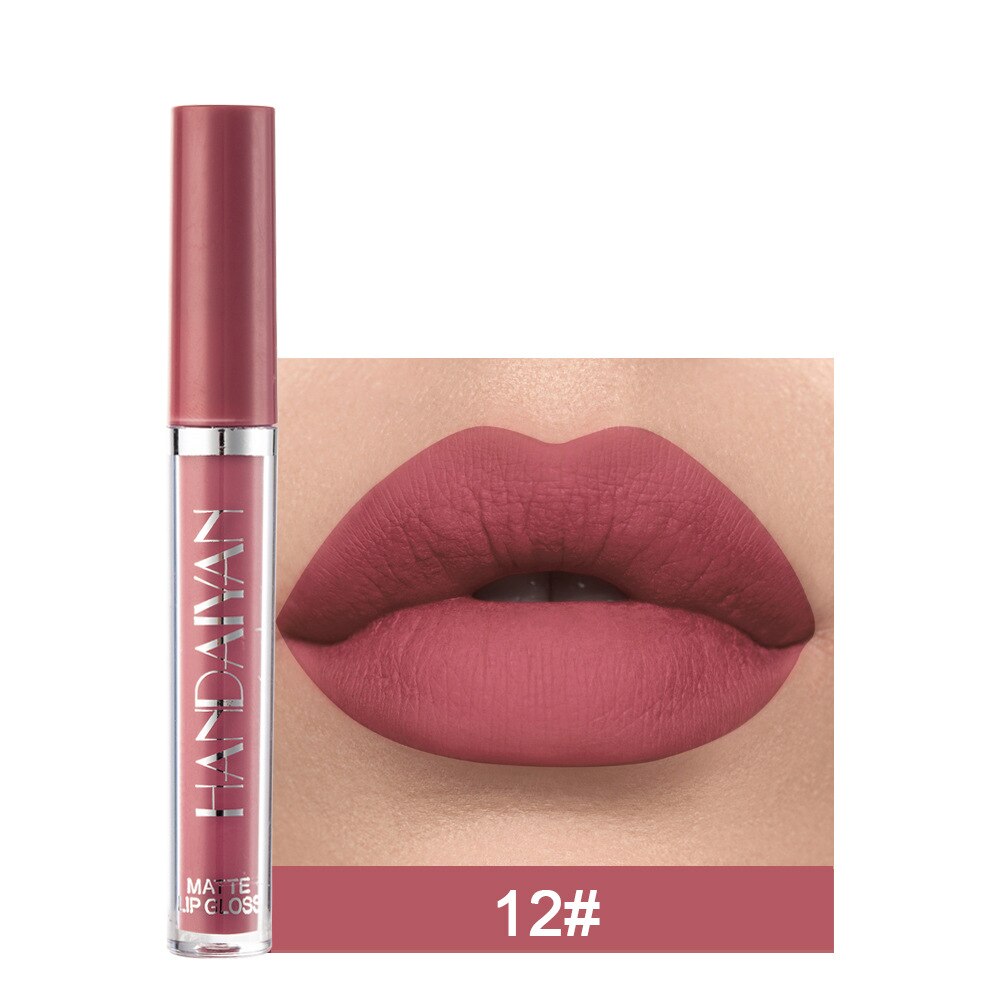 12 Colors Sexy Liquid Lipstick Matte Waterproof Lipgloss Nude Makeup Cosmetic