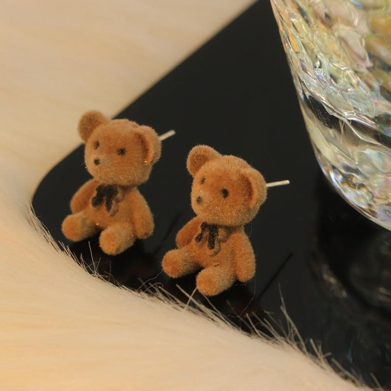 Cute Plush Bear Pendant Necklace Collar Jewelry