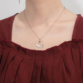 Collana con nome con pendente a cuore color oro rosa misto