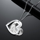 Personalized Photo Necklace For Family Gift Lover Diamond Pendant Engrave Name Necklace