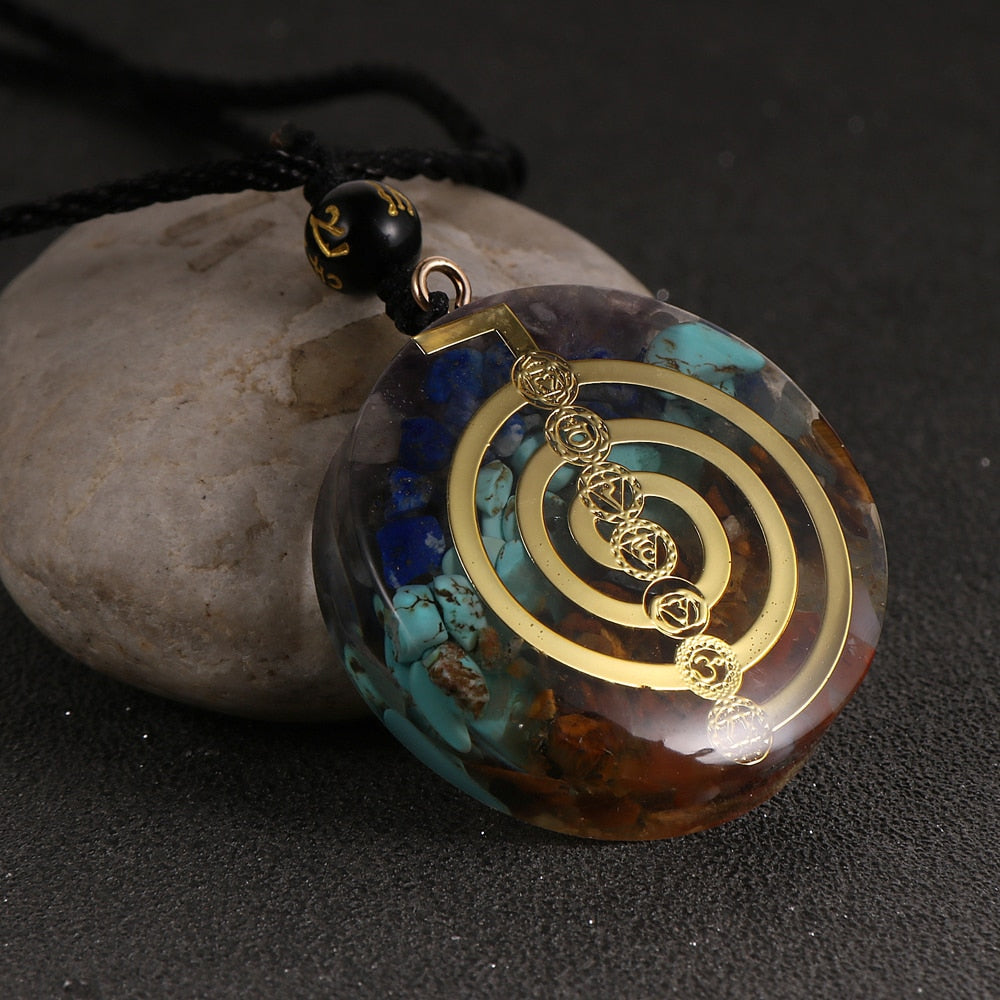 Energy Generator Orgone Amulet 7 Chakras Pendant Necklace