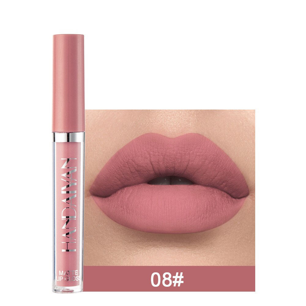 12 Farben Sexy Flüssiger Lippenstift Matte Wasserdichte Lipgloss Nude Make-up-Kosmetik