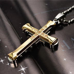 Personality Creative Jesus Cross Amulet Pendant Rock Casual Gift Catholic Christian Necklace