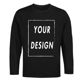 Custom Long Sleeve Shirt EU Size 100% Cotton Make Your Design Logo Text High Quality Gifts Tops