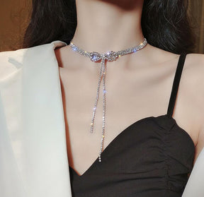 Collana di perle a onda d'acqua per donna Collana con colletto a forma geometrica in metallo grande e affascinante