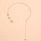 Big White Imitation Pearl Choker Necklace  Clavicle Chain Fashion Necklace