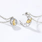 Sun Moon Wing Couple Necklace Magnet Attract Simple Fashion Valentine's Day Necklace