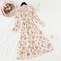 Polka Dot Women Dress Flare Sleeve Office Chiffon Dot Print Dresses A-line Vintage Vestidos