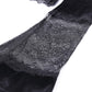 Ins Goth Sexy Women Gothic Crop Top Flare Long Sleeve Lace Hollow Out Black  V-neck T-shirt