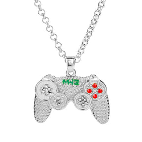 Rhinestones Handle Necklaces gamepad Necklaces for Women Men Game Controller Pendant