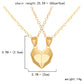 Collana magnetica sfaccettata a distanza per amanti della collana con ciondolo a forma di cuore punk da 2 pezzi