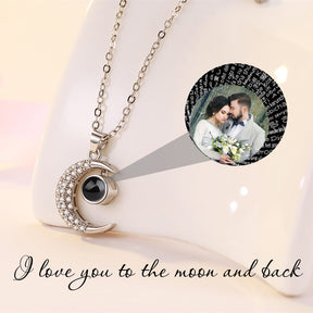 Customized 925 Silver photo Projection Necklace Couple Memory Gifts