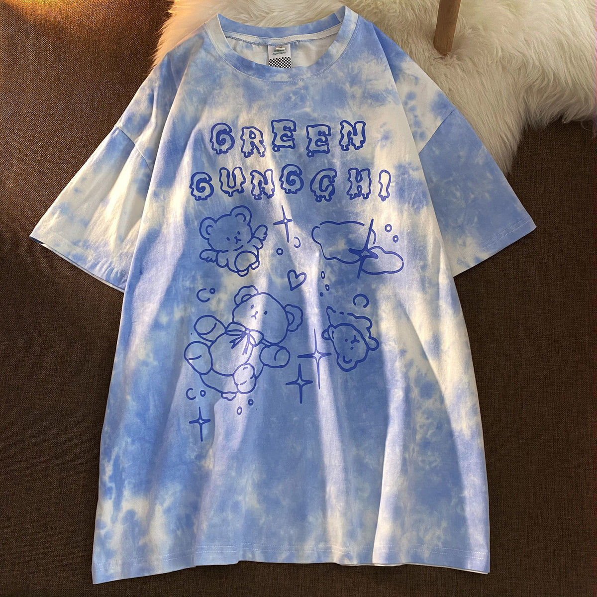 Kurzärmliges weibliches T-Shirt der Sommerfrauen Harajuku Streetwear Top Tie-Dye übergroße T-Shirts