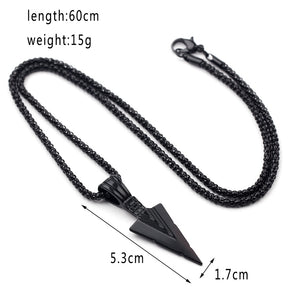 Collane a catena lunga con ciondolo testa di freccia collane da uomo Collier Femme ArrowHead