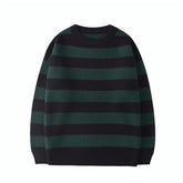 Autumn Winter Knitted Striped Sweater Casual Oversized Pullovers Sweaters