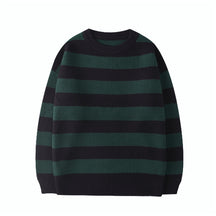 Autumn Winter Knitted Striped Sweater Casual Oversized Pullovers Sweaters