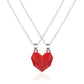 Collana magnetica sfaccettata a distanza per amanti della collana con ciondolo a forma di cuore punk da 2 pezzi
