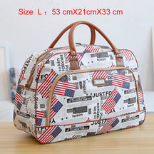 Women Travel Bags PU Leather Large Capacity Waterproof Print Luggage Duffle Bag