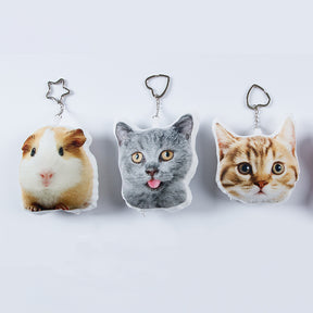 Customized Plush Doll Pendant Cute Pets Picture Keychains Custom Gifts