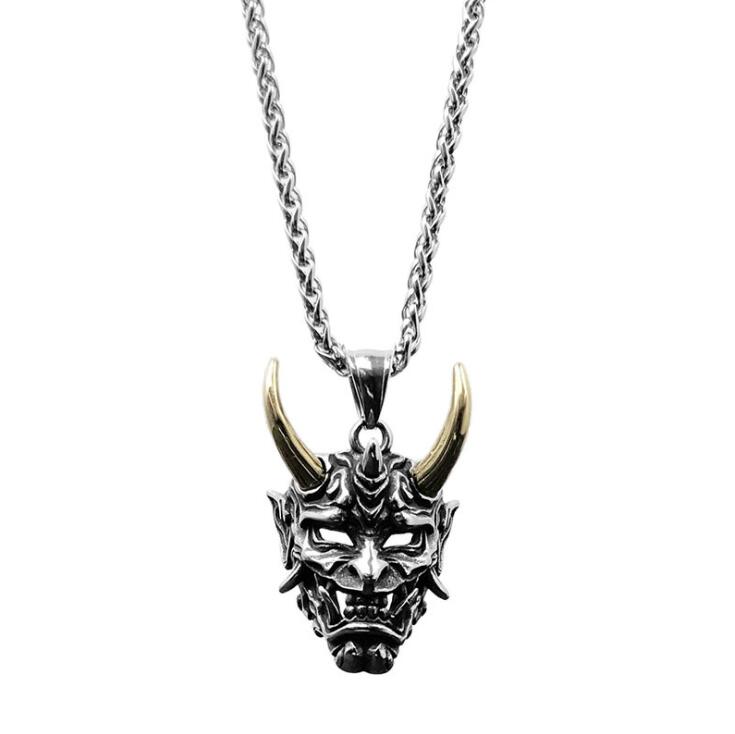 Punk Ghost Skull Mask Pendant Necklace Cool Men's Rock Party Jewelry