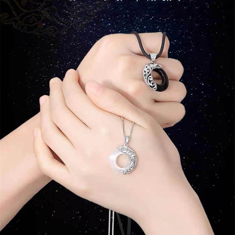 Heaven Officials Blessing Couple Necklaces Moonlight Pendant Necklace For Lovers Friendship Jewelry