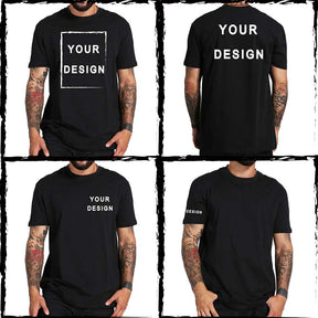 Custom T Shirt EU Size 100% Cotton Make Your Design Logo Text Men Women Print Original Design