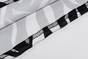 Zebra stampa manica lunga scollo a V fasciatura sexy mini abito streetwear abiti da festa