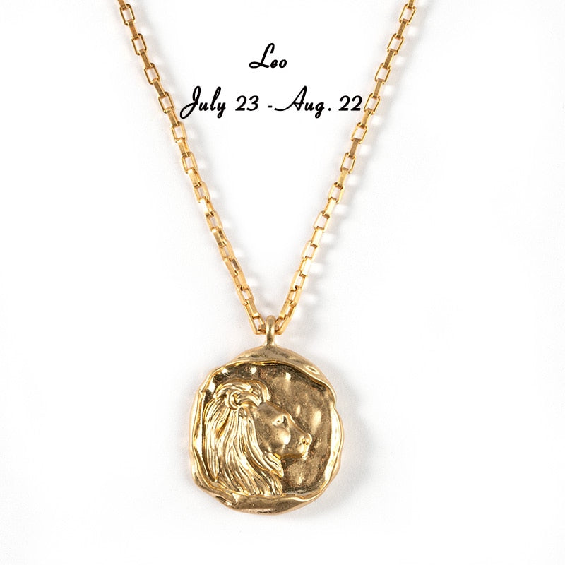 Collana Moneta d'Oro Collana Zodiaco Costellazione Collane costellazione