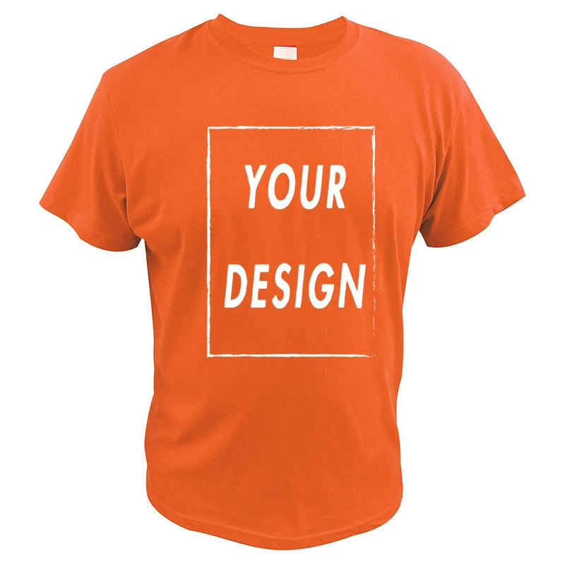 Custom T Shirt EU Size 100% Cotton Make Your Design Logo Text Men Women Print Original Design