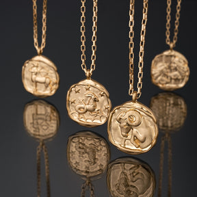 Collana Moneta d'Oro Collana Zodiaco Costellazione Collane costellazione