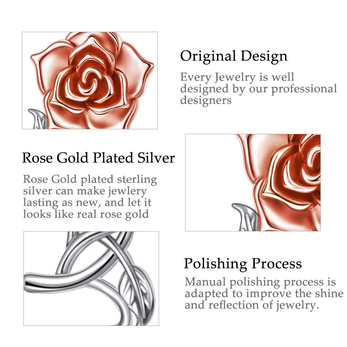 Rose Gold Rose Lover Anhänger Halskette mit Geschenk Vintage-Schmuck für Party-Geschenk