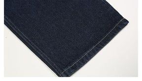 Salopette di jeans con ricamo americano Salopette di jeans da donna Pantaloni larghi dritti larghi