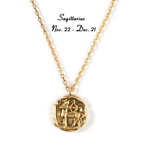 twelve zodiac signs necklace