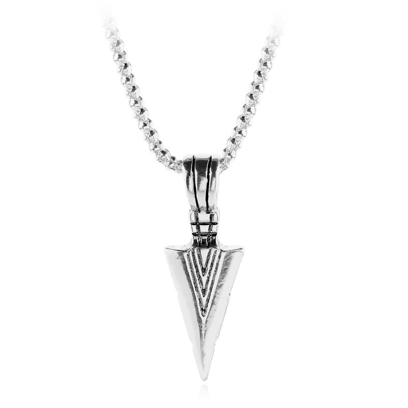 Collane a catena lunga con ciondolo testa di freccia collane da uomo Collier Femme ArrowHead